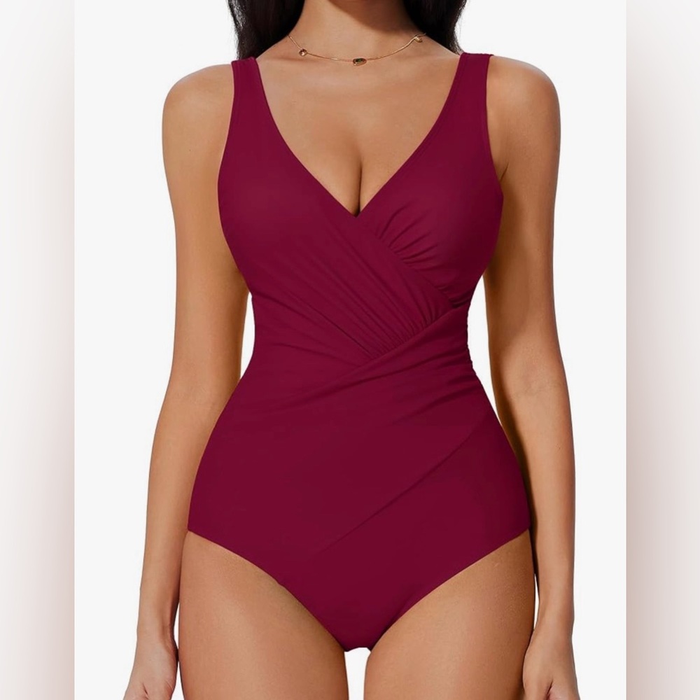 Chic Maroon One-Piece Swimsuit